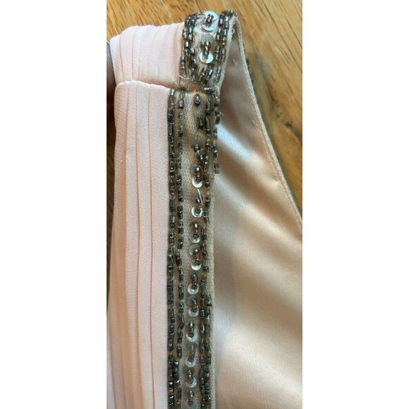 Sue Wong Nocturne Beaded Illusion Mini Dress Size 4 Peach Nude Sequin Showgirl - Picture 9 of 9